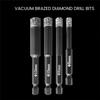 ABGR-Dry Diamond Drill Bits Metal Drill Bits Black Drill Bits 4Pcs - (6Mm), (8Mm), (10Mm), (12Mm) - Hex Shank - Tile Drill Bits