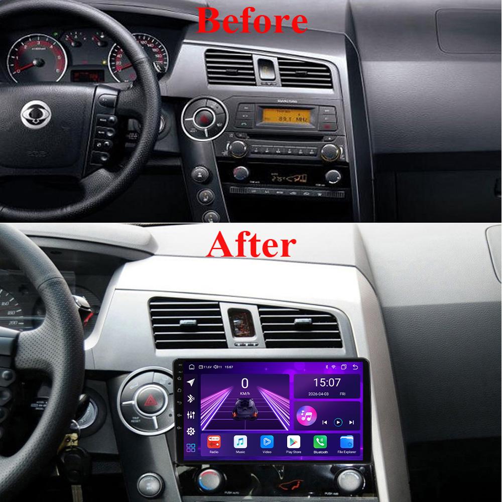 Android Car-Play Car Radio For SsangYong Actyon 2005-2011 Multimedia Player Head Unit Stereo GPS Navigation BT WIFI,8 CORE ,2+32GB
