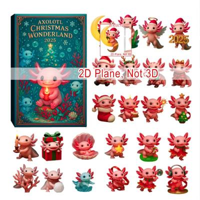 2D Flat Salamander Calendar Advent Random Box Dragon In The Forest Mystery Box 24 Days Countdown Box for Christmas