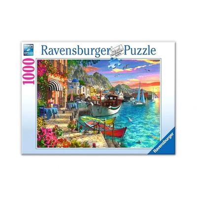 Korea Board Games Relaxing Santorini Jigsaw Puzzle R152711, Mixed Colors, 1000 Pieces Jigsaw Puzzle, Childrens Games, Educational Toys