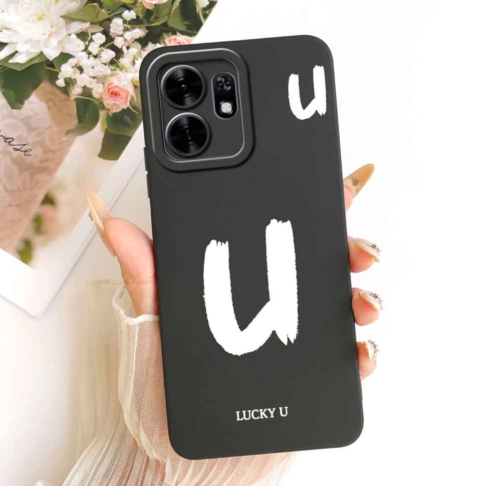 For Honor X6d X6D 5G Case LNA-NX1 Simple Lucky Letters A-Z Silicone Back Cover For Honor Play 60A 60a 5G NLA-AN00 Bumper Shell