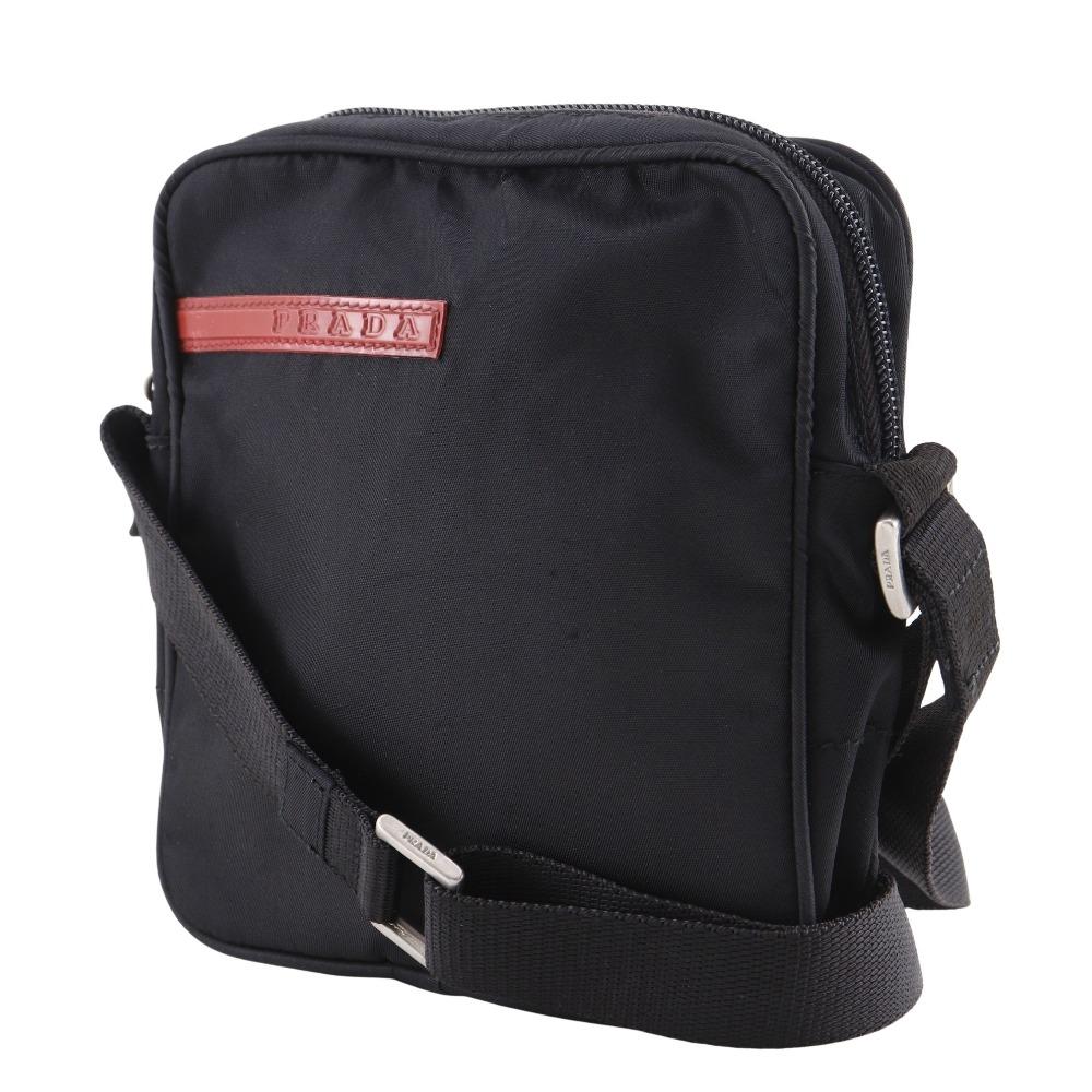 PRADA SPORTS Pochette Shoulder Bag B8675 NERO Black Nylon Unisex Used