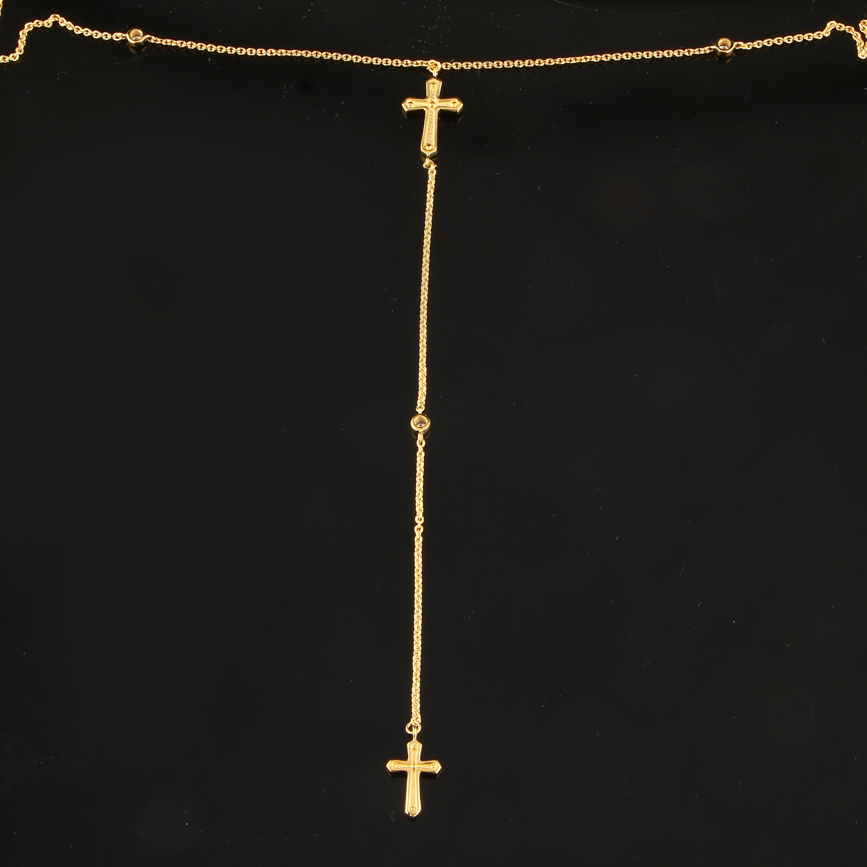 Cross Necklace 925 Sterling Silver Gold Plated Cubic Zirconia Jewelry Gift
