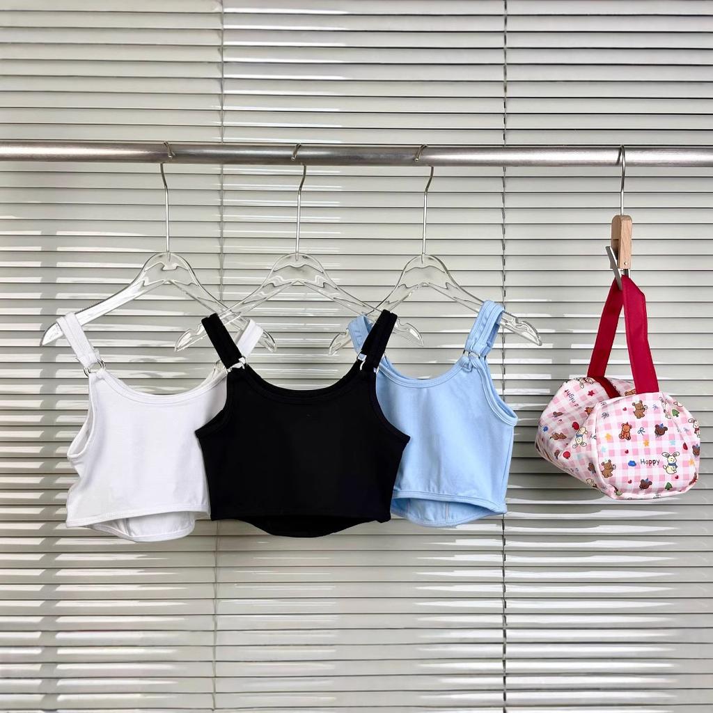 Girls' summer new letter printing suspender bottom tube top back Korean version fashion bottoming shirt top sleeveless