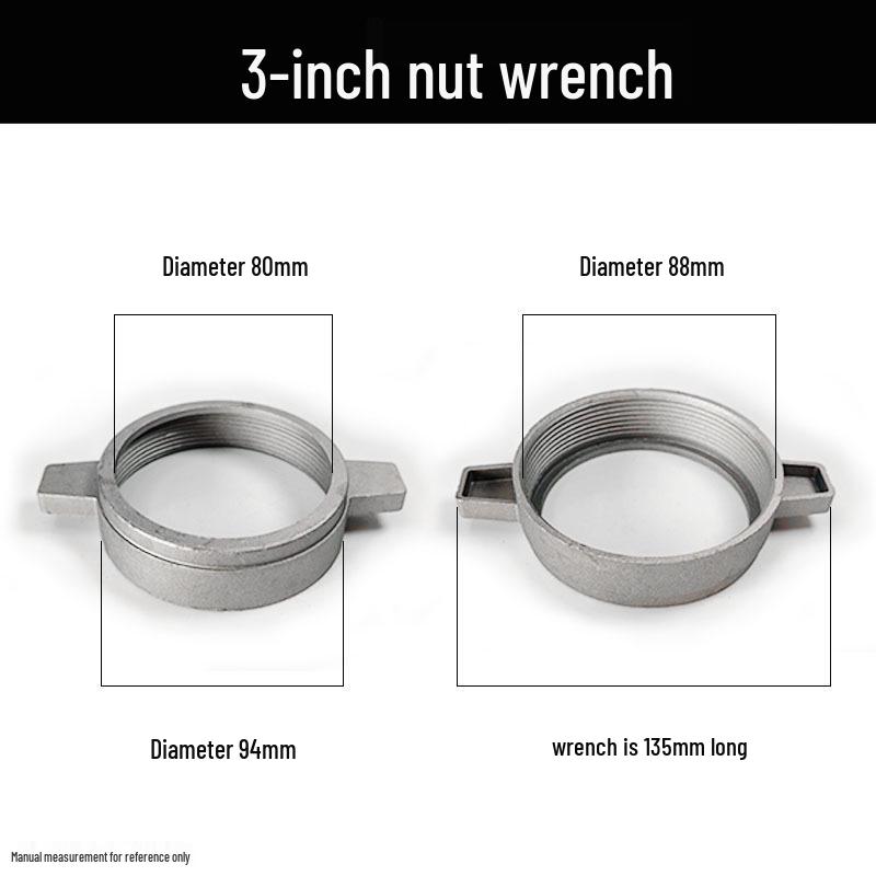 Gasoline Engine Water Pump Complete Accessory Set: Self-Priming Pump with 2/3/4 Inch Aluminum Connector, Straight Pipe, and Flat Washer.