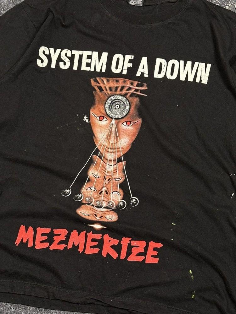 2005 System Of A Down Mezmerize Винтажная футболка группы QT3384 Унисекс футболка S