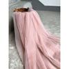 High-end nude pink anti-thread mesh fabric suitable for wedding dresses evening gowns and designer clothing fabrics
