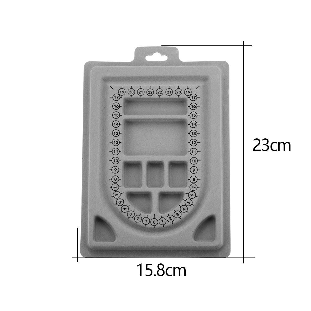 Gray Flocked Bead Board For DIY Bracelet Necklace Beading Jewelry Making Organizer Tray Design Craft Measuring Tool Accessories