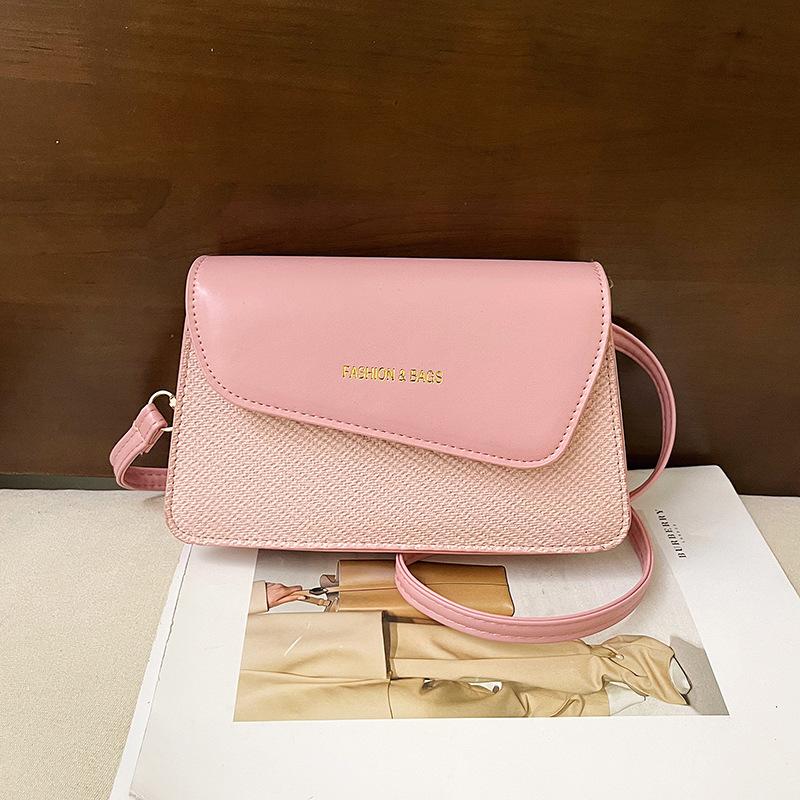 

Premium texture temperament versatile small square bag summer popular atmosphere shoulder messenger bag women s bag розовый