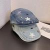 Pentagram Retro Star Cowhide Cabbie Hat Breathable Cotton Fashion Women Casual