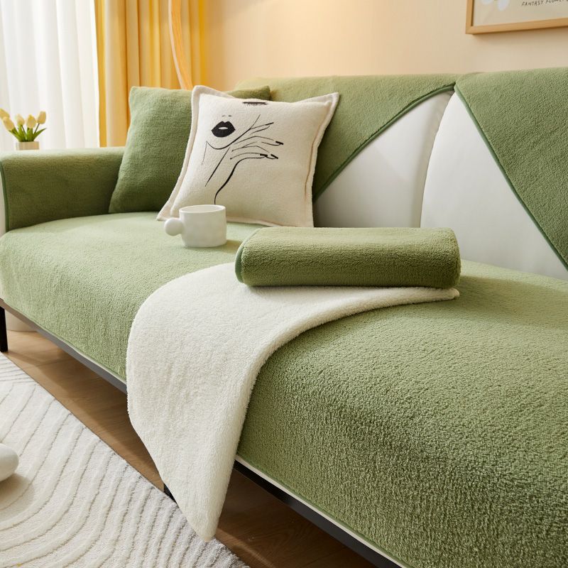 

Сплошной цвет, приятный для кожи чехол для дивана, противоскользящий чехол для подушки, хлопковый бархатный универсальный чехол для дивана для гостиной, защита мебели 70*70cm