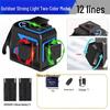 12-Line High Precision Infrared Laser Level for Outdoor Woodworking - Red/Green Light