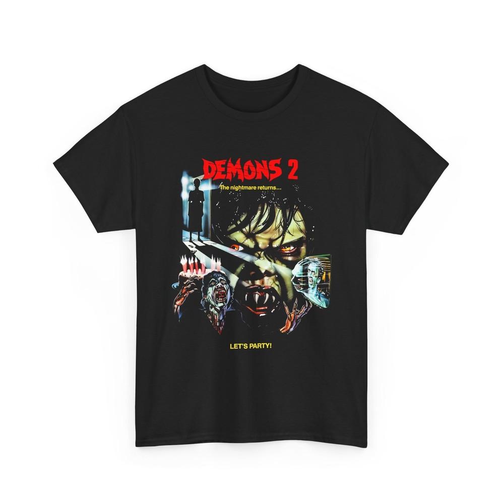 

1986 demons 2 movie poster edit tshirt 4XL