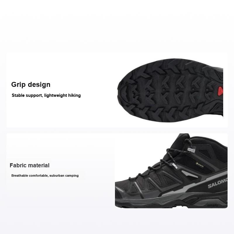 Salomon X Ultra Pioneer 2 Mid Gtx Удобные Универсальные Амортизирующие Дышащие Походные Ботинки Мужские Походные Ботинки Черный 475157 41⅓