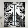 Set Of 2 Halloween Castle Style Patterned Printed Curtains Window Decorations Home Room Curtain Polyester