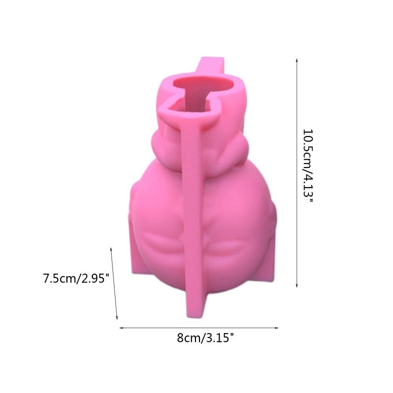 Face Flower Pot Silicone Mold Succulent Planter Concrete Mold Cute Concrete Cement Mold for DIY Pen Holder,Home Decor