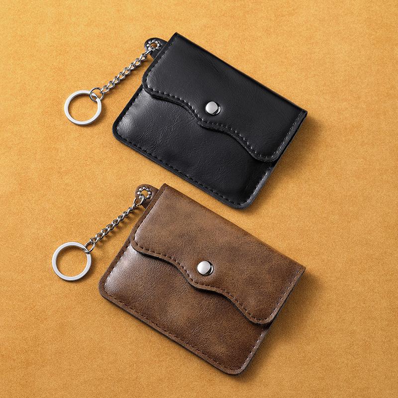 Portable Card Bag Cow Leather Men'S And Women'S Card Bag Coin Purse Slim Credit Card Id Holder Pocket Wallet For Men And Women