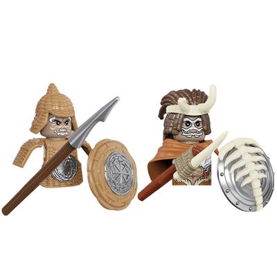1 peça Soldados dos Três Reinos Herói Soldado Arma Tijolo Mini Figura de Ação Blocos de Construção Brinquedo para Presentes de Crianças
