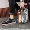 Spring Autumn Fashion Casual One Step Breathable Trendy Thick Soled Men's Shoes Versatile Color Blocked Soft Soled Men's Loafers