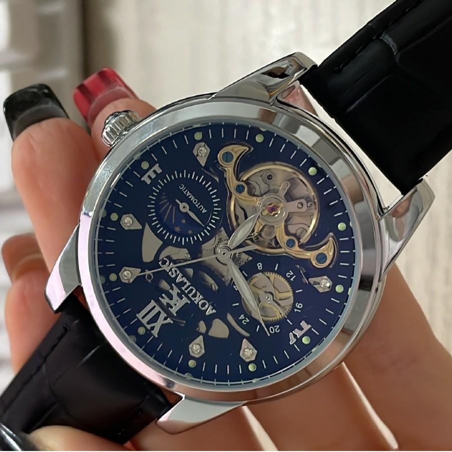 Aokulasic Ogulas Business Men'S Hollow Tourbillon Multifunctional Automatic Mechanical Watch Tide