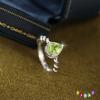 New Product Water Drop Natural Crystal Stone Olivine Colored Treasure Ring S925 Sterling Silver Niche Finger Ring Fashion Retro Jewelry Gift