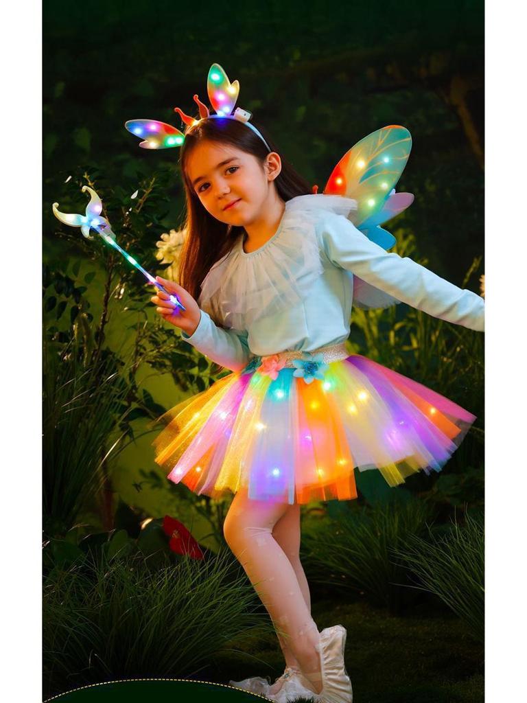 Forest Elf Princess Luminous Wings Toy - Angelic Fairy Decoration for Kids
