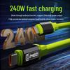 240W Dual Type-C Silicone Data Cable for Apple 15/16, Huawei, Honor, Xiaomi - Super Fast Charging