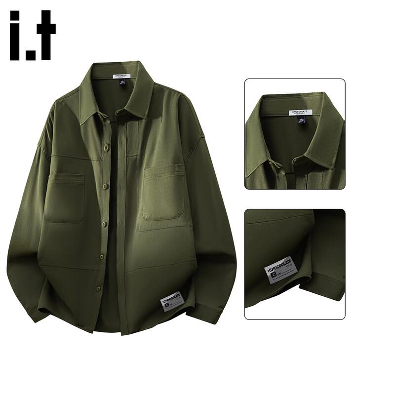:CHOCOOLATEit Men's Japanese Retro Workwear Long Sleeve Shirt Jacket