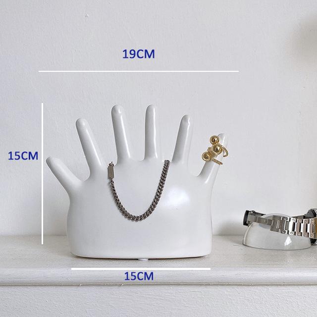 

Medieval Ceramic Ornaments Finger Palm Jewelry Rack Interesting Decorativ Ring Ornaments Storage Display Art Decorative