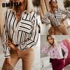 Women's Fashion Casual Long Sleeve POLO Neck Blouses & Shirts