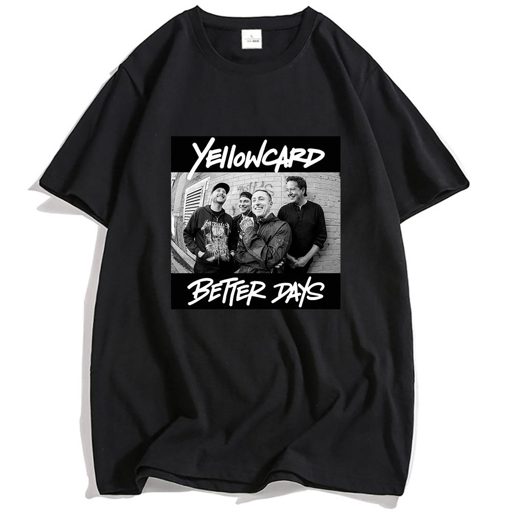 YELLOWCARD Better Days Photo T-Shirt Heavy Mental Cotton Short Sleeve Tshirts Streetwear Unisex Crew Neck Casual T Shirt