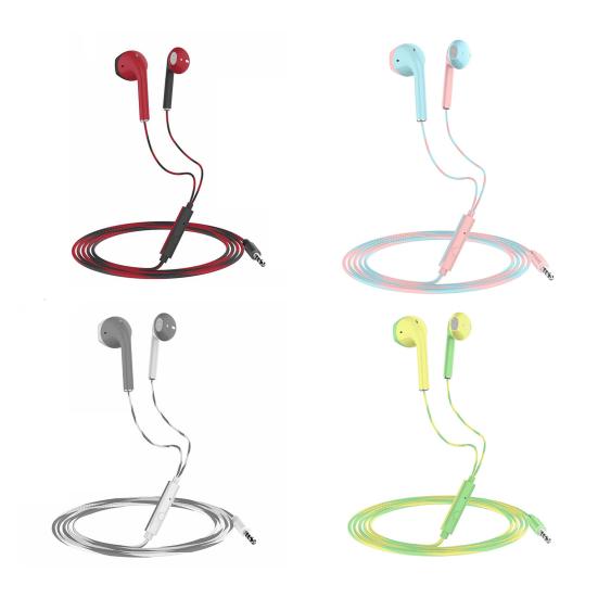 Kopfhörer mit Mikrofon, Musik-Player, robustes Kabel, stilvoller In-Ear-Kopfhörer mit Kabelsteuerung für unterwegs