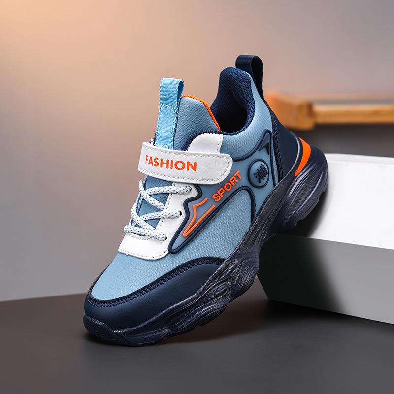 Boys  Winter Leather Sports Shoes 2025: Warm, Velvet-Lined Running Shoes for Kids 39