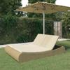 Day and Night - Day and Night Beige Poly Rattan Garden Lounger Sofa