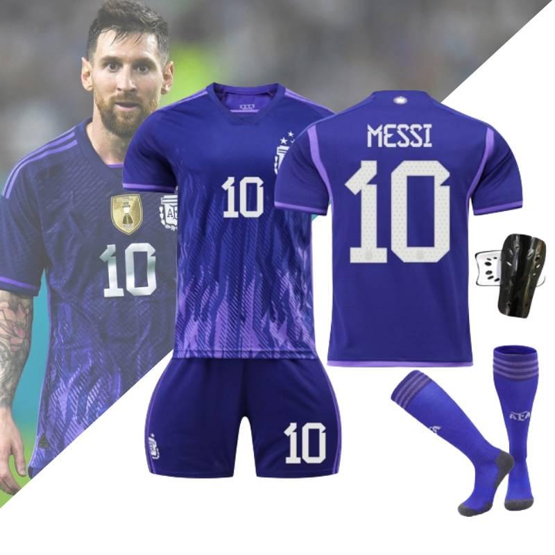 Three-star Champion 2223 Argentina Away Messi 10 Di Maria 11 Dybala 21 World Cup Football Jersey