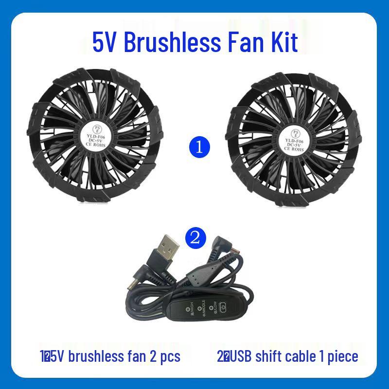 Cooling Air Conditioning Vest with Fan: Sun Protection Short Sleeve for Outdoor Heatstroke Prevention