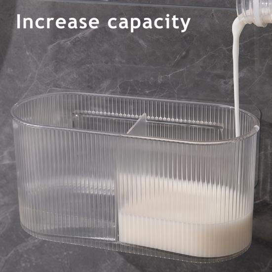 Double Head Liquid Soap Dispenser with Detachable Dish Shampoo Body Hand Wash Shower Gel Container