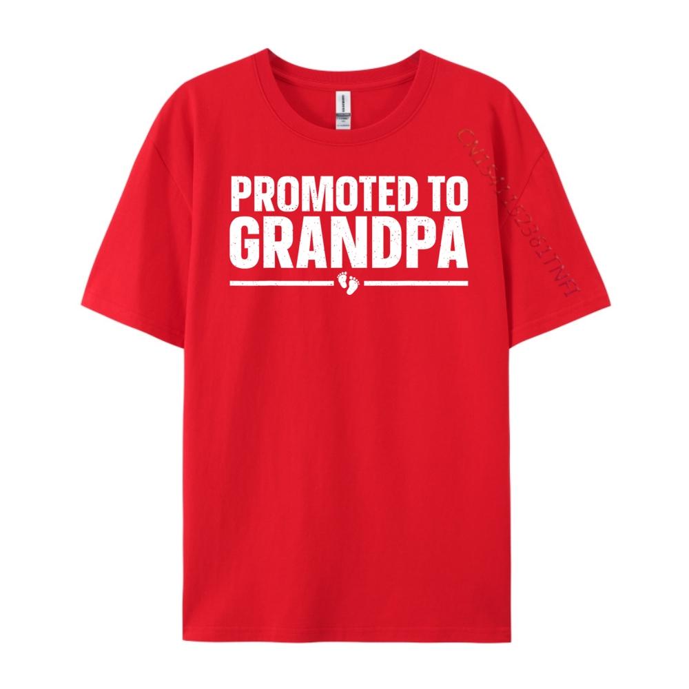 Cool Promoted To Grandpa For Grandfather New Grandpa Funny Shirts T Shirt Men Harajuku Comfortable TShirt S