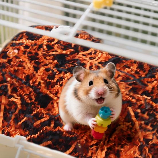 Kruset papirstrimmelfyll 100g Papirraffia gress Gaveeske fyll for små kjæledyr Strømateriale Hamsterbur tilbehør