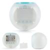 Round Colorful Backlight LED Time Date Temperature Display Snooze Alarm Clock