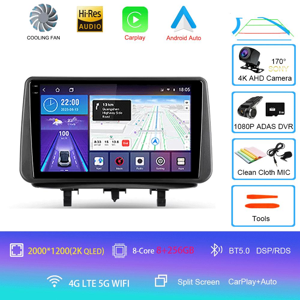 Radio auto Android 14 pentru Opel Meriva B 2009-2014 2K QLED Android Multimedia Video Player BT AI Voice CarPlay 4G Stereo Unit headunit