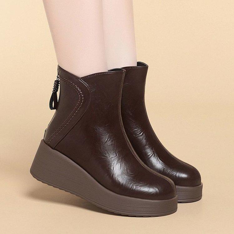Round-toe Versatile Women's Boots, Short Boots for Women, New Style, Padded Cotton Shoes