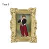 Vintage 1:12 Scale Miniature Oil Painting Toys Doll Accessories Dollhouse Ornament Framed Photos Mural Wall Picture Home Decor