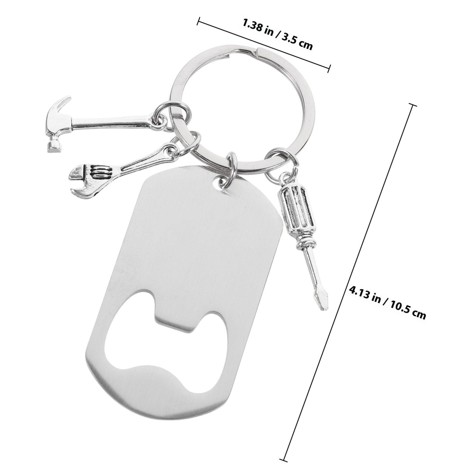 

Metal Keychain Beer Opener Small Portable Bottle Cap Opener for Daily Use Bar Party Travel Kitchen Home Decor Creative Gift Beer серебряный