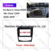 9" Android Navigation Screen Frame for 2005-2009 Mercedes-Benz C-Class W203.