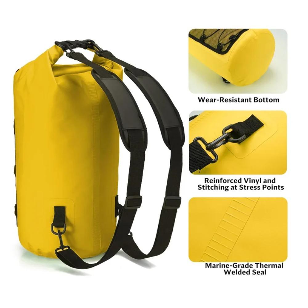 BEPAN 40L Floating Dry Bag for Kayaking Swimming Beach Waterproof Water Sports Rafting Boating Backpack Mesh Kayak Roll Top Travel Bag