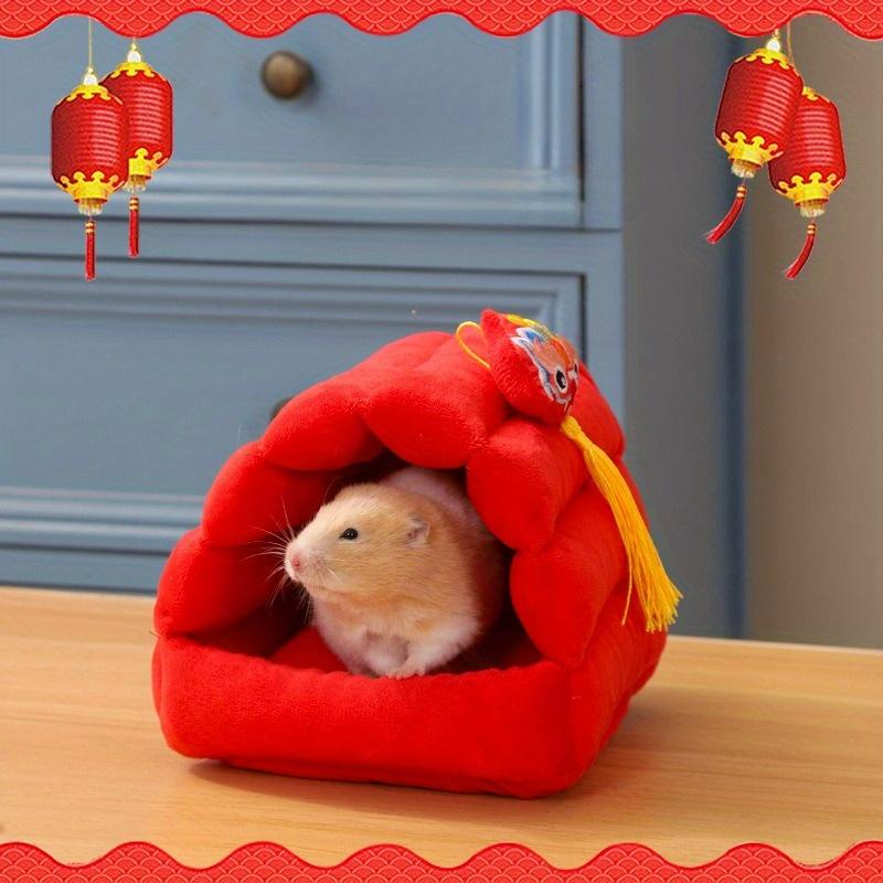 Hamster Warm Bed Room Golden Bear Fully Enclosed Sleeping Nest Chinchilla Guinea Pig Dutch Pig Guinea Pig Winter Cotton Nest