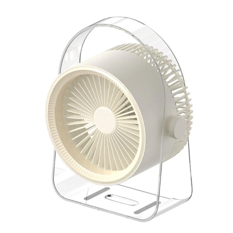 

Electric Desktop Fan for Office Desk Or Bedroom Nightstands USB Rechargeable Cooling Device with 2000mAh Battery белый