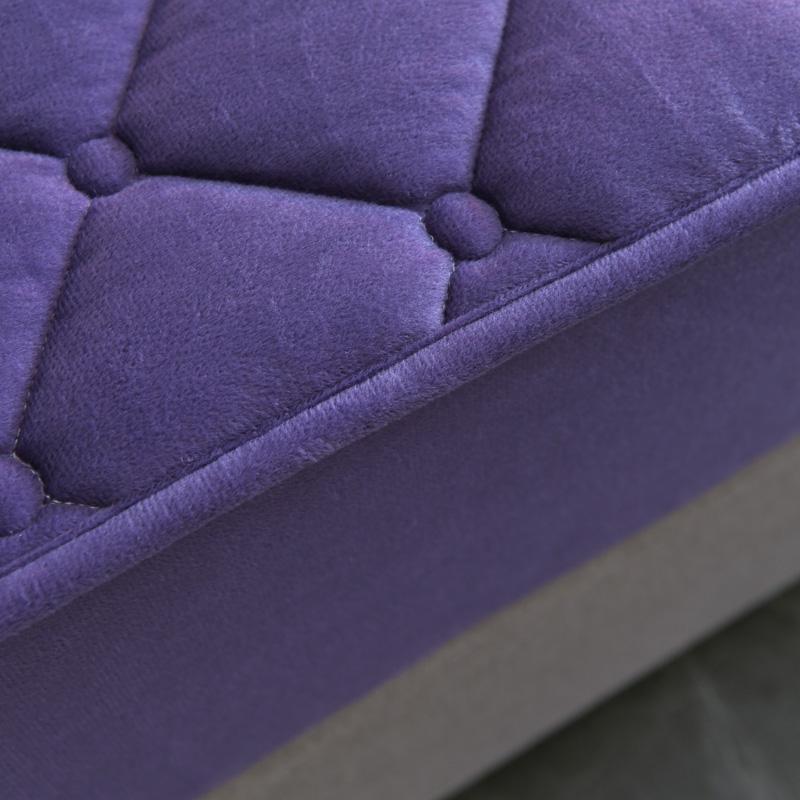 Pokrowiec na materac pikowany flanelą, jednolity kolor, ciepły, miękki, dopasowany, prześcieradło, gruby, aksamitny podkład, pokrowiec ochronny, nie zawiera poszewki na poduszkę