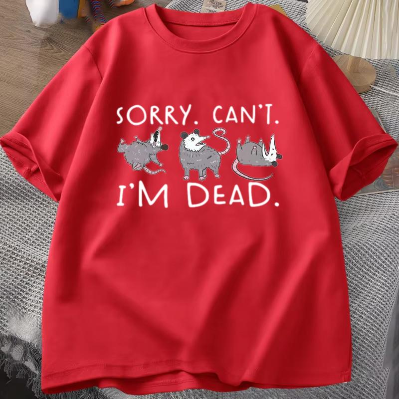 New Possum T Shirt for Opossum Lover Funny Graphic TShirt Anxiety Attack T Shirts Short Sleeve Graphic Streetwear T Shirts S